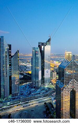 Stock Image - Burj Khalifa, formerly the Burj Dubai Dubai Tower, the tallest tower in the world at 818m, Dubai City, Dubai, United Arab Emirates, Middle East.. Fotosearch
