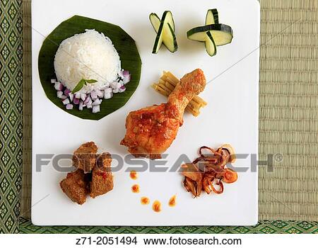 Burmese meal, curries, rice, side dishes,. View Large Photo Image Picture - Burmese meal, curries, rice, side dishes,.. Fotosearch