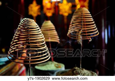 Burning incense sticks at the chinese Thien Hau temple in Ho-Chi-Minh City, Vietnam, South East Asia, Asia View Large Photo Image Stock Photo - Burning incense sticks at the chinese Thien Hau temple in Ho-Chi-Minh City, Vietnam, South East Asia, Asia. Fotosearch
