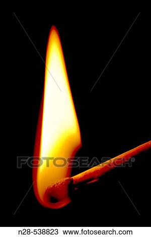 Stock Image - Burning match. Fotosearch