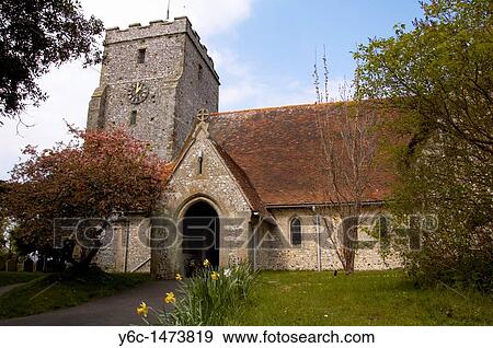 Burpham Parish Church View Large Photo Image Stock Photo - Burpham Parish Church. Fotosearch