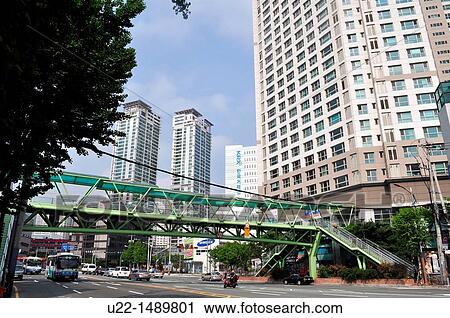 Stock Image - Busan (South Korea): modern condos in Nam-gu neighborhood. Fotosearch