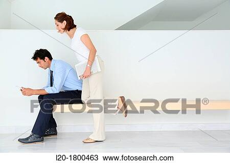Stock Image - Business couple. Fotosearch