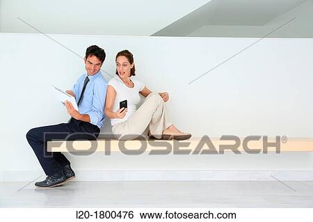 Business couple View Large Photo Image Stock Photograph - Business couple. Fotosearch