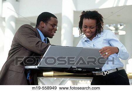 business executives on computers View Large Photo Image Stock Photo - business executives on computers. Fotosearch