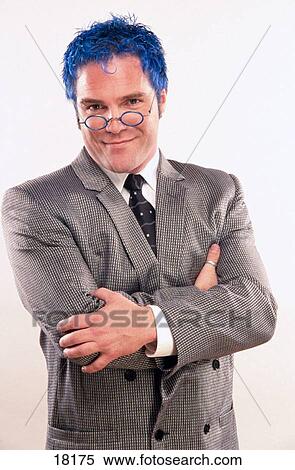 Business man with blue hair View Large Photo Image Stock Photography - Business man with blue hair. Fotosearch