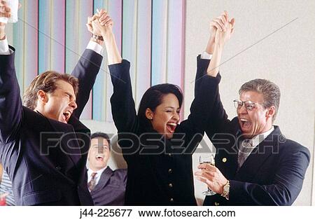Business people celebrating in a party View Large Photo Image Stock Photo - Business people celebrating in a party. Fotosearch