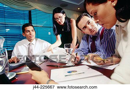 Business people in conference room View Large Photo Image Stock Photo - Business people in conference room. Fotosearch