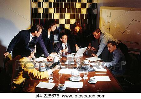 Business people in conference room View Large Photo Image Stock Photograph - Business people in conference room. Fotosearch
