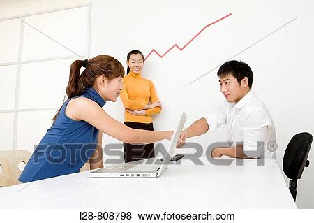 Business Team talking on stock market View Large Photo Image Stock Photo - Business Team talking on stock market. Fotosearch