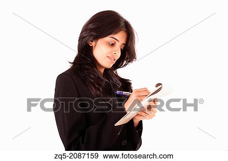 Business woman taking notes, Pune, India. View Large Photo Image Stock Photo - Business woman taking notes, Pune, India.. Fotosearch