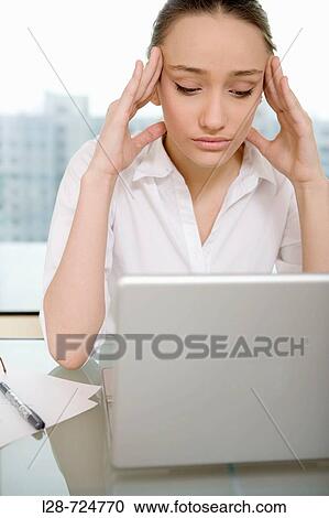 business woman using computer View Large Photo Image Stock Image - business woman using computer. Fotosearch