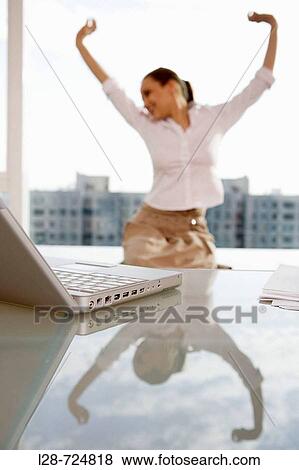 business woman using laptop View Large Photo Image Stock Photo - business woman using laptop. Fotosearch