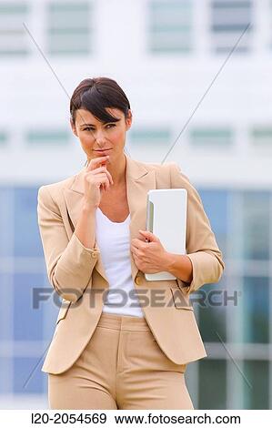 Business woman with tablet in business center. San Sebastian Technology Park. Donostia. Gipuzkoa. Basque Country. Spain. View Large Photo Image Stock Photo - Business woman with tablet in business center. San Sebastian Technology Park. Donostia. Gipuzkoa. Basque Country. Spain.. Fotosearch