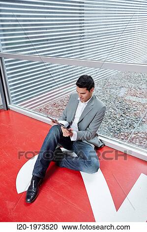 Stock Image - Businessman, Convention Centre, Business, Donostia, San Sebastian, Basque Country, Spain.. Fotosearch