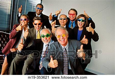 Businessmen and women in funny sun glasses View Large Photo Image Stock Image - Businessmen and women in funny sun glasses. Fotosearch