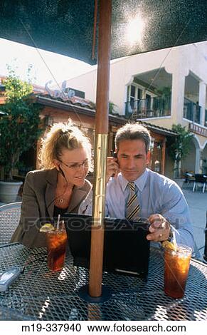 Businessmen at outdoor caf? View Large Photo Image Stock Image - Businessmen at outdoor caf?. Fotosearch