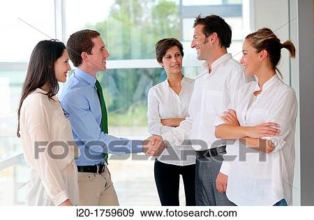 Stock Photo - Businessmen, office, Tecnalia Foundation, Technology and Research Centre, San Sebastian Technological Park, Donostia, Gipuzkoa, Basque Country, Spain. Fotosearch