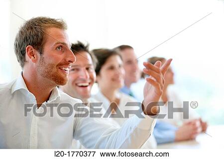 Stock Photo - Businessmen, office, Tecnalia Foundation, Technology and Research Centre, San Sebastian Technological Park, Donostia, Gipuzkoa, Basque Country, Spain. Fotosearch