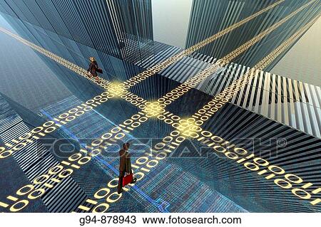 Businesspeople in cyberspace View Large Photo Image Stock Image - Businesspeople in cyberspace. Fotosearch