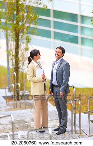 Businesswoman and businessman talking on stairs. business center. San Sebastian Technology Park. Donostia. Gipuzkoa. Basque Country. Spain. View Large Photo Image Stock Image - Businesswoman and businessman talking on stairs. business center. San Sebastian Technology Park. Donostia. Gipuzkoa. Basque Country. Spain.. Fotosearch