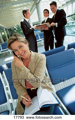 Businesswoman on cell phone View Large Photo Image Stock Image - Businesswoman on cell phone. Fotosearch