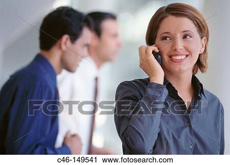 Businesswoman on cell phone View Large Photo Image Stock Image - Businesswoman on cell phone. Fotosearch