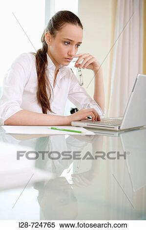 businesswoman using laptop View Large Photo Image Stock Photography - businesswoman using laptop. Fotosearch