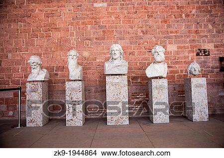 Picture - busts of Emperor's, Basillica of Constantine, Trier Germany.. Fotosearch
