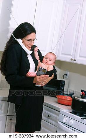 Busy mother View Large Photo Image Picture - Busy mother. Fotosearch