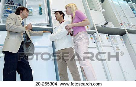 Buying a refrigerator View Large Photo Image Picture - Buying a refrigerator. Fotosearch