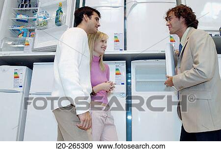 Buying a refrigerator View Large Photo Image Stock Photo - Buying a refrigerator. Fotosearch