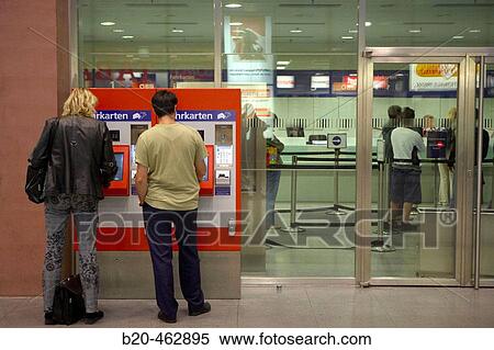 Buying tickets. Railway station. Hauptbahnhof, Innsbruck, Tirol, Austria View Large Photo Image Stock Photography - Buying tickets. Railway station. Hauptbahnhof, Innsbruck, Tirol, Austria. Fotosearch
