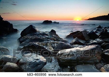 Stock Photograph - Caamiel beach. Nerja. Costa del Sol. MBlaga province, Andalusia, Spain. Fotosearch