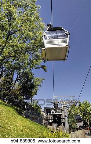 Cablecar to Montju? c, Barcelona. Catalonia, Spain View Large Photo Image Stock Photography - Cablecar to Montju? c, Barcelona. Catalonia, Spain. Fotosearch