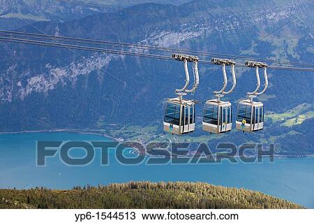 cableway with Lake Thun and mountains, Niederhorn, Switzerland View Large Photo Image Stock Image - cableway with Lake Thun and mountains, Niederhorn, Switzerland. Fotosearch