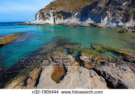 Cabo de Gata, Del Plomo Beach, Cala del Plomo, Cabo de Gata-Nijar Natural Park, Biosphere Reserve, Almeria, Spain, Europe View Large Photo Image Picture - Cabo de Gata, Del Plomo Beach, Cala del Plomo, Cabo de Gata-Nijar Natural Park, Biosphere Reserve, Almeria, Spain, Europe. Fotosearch