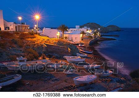 Cabo de Gata, Isleta del Moro, fishing village, Cabo de Gata-Nijar Natural Park, Almeria, Spain, Europe View Large Photo Image Stock Photo - Cabo de Gata, Isleta del Moro, fishing village, Cabo de Gata-Nijar Natural Park, Almeria, Spain, Europe. Fotosearch
