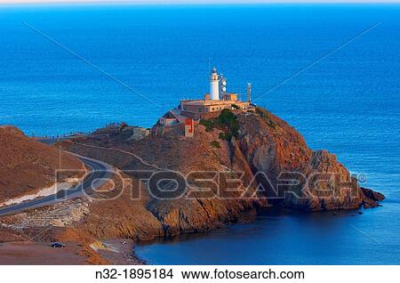 Cabo de Gata, Lighthouse, Cabo de Gata-Nijar Natural Park, Biosphere Reserve, Almeria, Spain, Europe View Large Photo Image Picture - Cabo de Gata, Lighthouse, Cabo de Gata-Nijar Natural Park, Biosphere Reserve, Almeria, Spain, Europe. Fotosearch