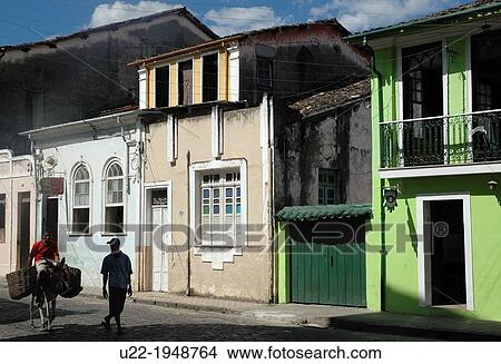Picture - Cachoeira, Bahia, Brazil, houses. Fotosearch