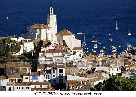 Cadaques, Costa Brava. Girona province, Catalonia, Spain View Large Photo Image Stock Photo - Cadaques, Costa Brava. Girona province, Catalonia, Spain. Fotosearch