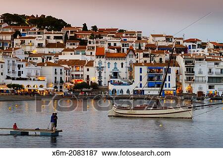 Stock Photo - Cadaques village. Costa Brava, Girona. Catalonia, Spain.. Fotosearch