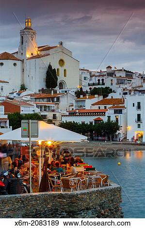 Stock Photo - Cadaques village. Costa Brava, Girona. Catalonia, Spain.. Fotosearch