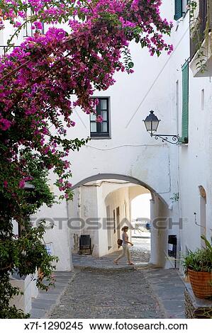 Cadaqu's Des Call street Costa Brava Girona province Catalonia Spain View Large Photo Image Stock Photography - Cadaqu's Des Call street Costa Brava Girona province Catalonia Spain. Fotosearch