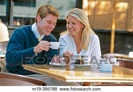 cafe couple View Large Photo Image Stock Photo - cafe couple. Fotosearch