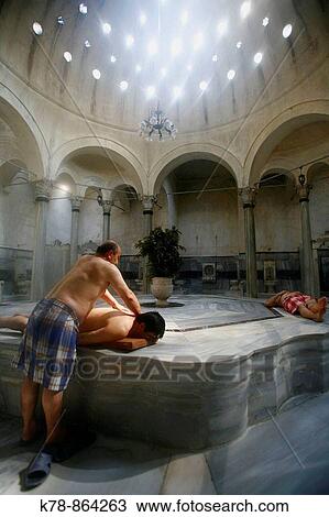 Stock Image - Cagaloglu Turkish Bath, Istanbul, Turkey. Fotosearch