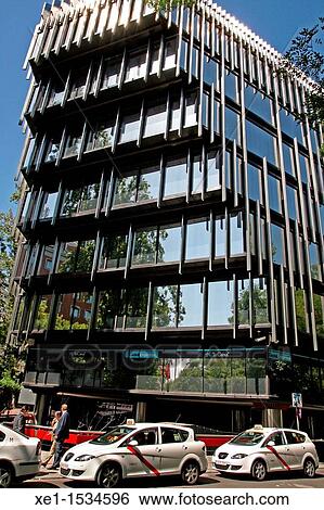 Stock Photograph - CaixaBank building, Madrid, Spain. Fotosearch