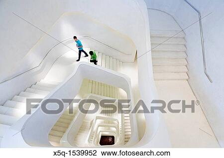 CaixaForum main stair in white concrete, work by Herzog & de Meuron, Madrid, Spain View Large Photo Image Stock Image - CaixaForum main stair in white concrete, work by Herzog & de Meuron, Madrid, Spain. Fotosearch