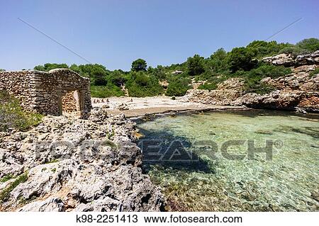 Cala Brafia, Felanitx, Mallorca, islas baleares, Spain. View Large Photo Image Stock Image - Cala Brafia, Felanitx, Mallorca, islas baleares, Spain.. Fotosearch
