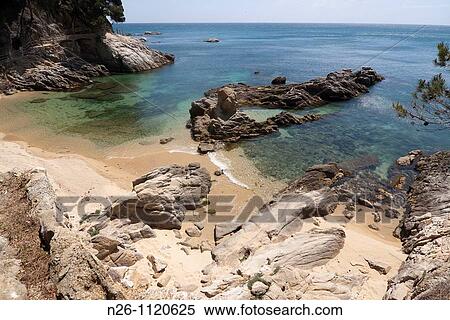 Cala del Paller, Calonge Spain, Catalunya, Girona province, Baix Empord?, Calonge View Large Photo Image Stock Photography - Cala del Paller, Calonge Spain, Catalunya, Girona province, Baix Empord?, Calonge. Fotosearch